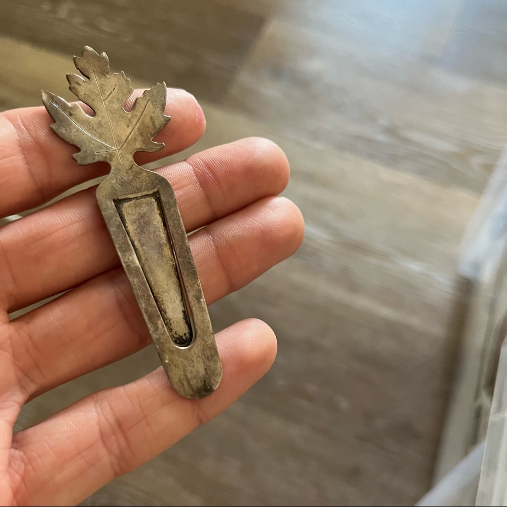 Tiffany and co sterling silver maple book mark